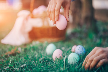 Easter eggs. Easter photo. 