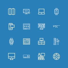 Editable 16 screen icons for web and mobile