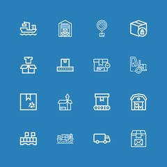 Editable 16 distribution icons for web and mobile