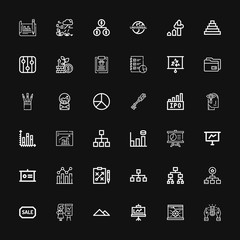 Editable 36 chart icons for web and mobile