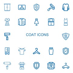 Editable 22 coat icons for web and mobile