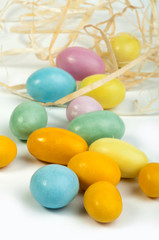 Fototapeta na wymiar Small multicolored eggs