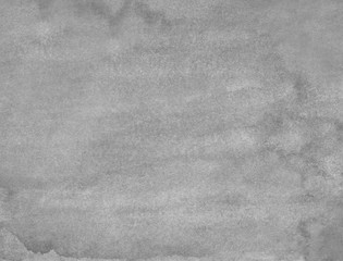 Watercolor old gray background painting. Monochrome calm grunge backdrop overlay.  Grey stains on paper texture.