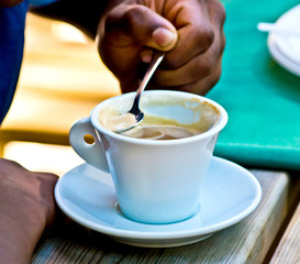 espresso coffee with its nice foarm