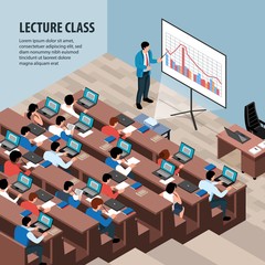 Professors Lecture Isometric Background