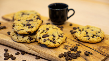 Homemade Cookies with a Cup of Coffee