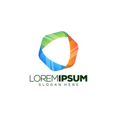 colorful circle logo design vector illustration