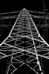 Low angle view of an electrical tower