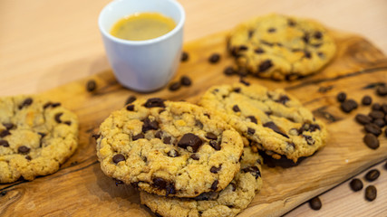 Homemade Cookies with a Cup of Coffee