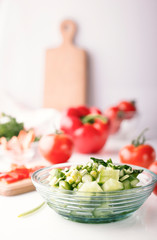 vegetable ingredients for a light salad