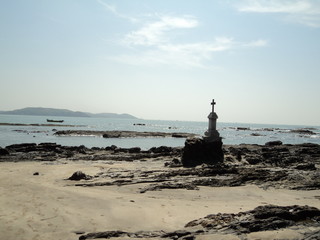cross on the beach