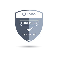 Certificates badge logo template to determine based on criteria. Vector illustration certified design.