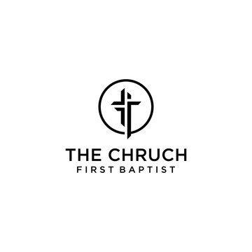 Church logo sign modern vector graphic abstract design