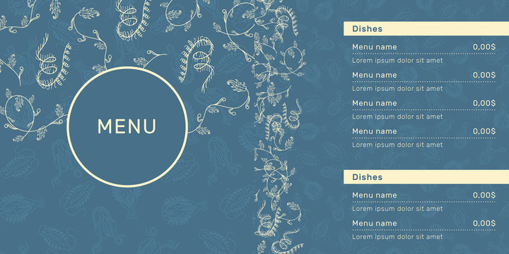 CARTA MEN&Uacute; RESTAURANTE MARISCOS 