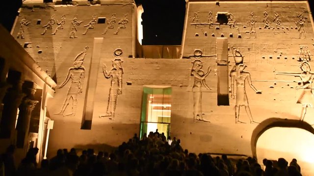 Temple of Isis on Agilkia island (moved from Philae island), Aswan, Egypt