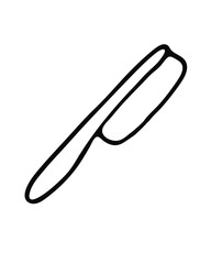Simple hand drawn illustration with hair comb for daily care. Isolated on white background illustration with a hygienic theme for flyers, banners and booklets.