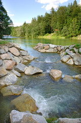 fish ladder at river Isar in Bavaria, Germany