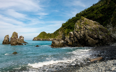 Fototapeta na wymiar Hualien stone beach in Taiwan