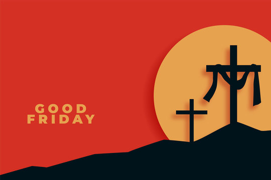 good friday background in flat style design