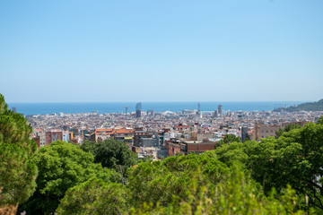 Fototapeta na wymiar view of the city of barcelona spain