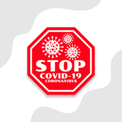 stop coronavirus covid-19 spread symbol design background