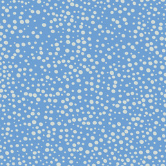 Blue and grey playful spot, polka dot seamless pattern, perfect for fashion, home, stationary, kids. 
