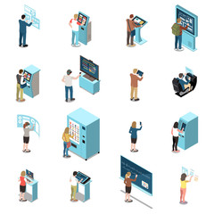 People And Interfaces Color Isolated Icons