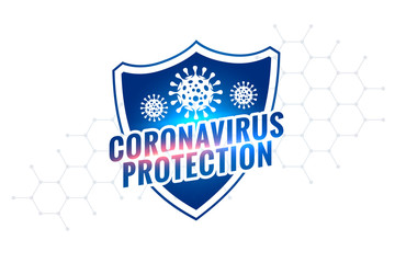 novel coronavirus covid-19 protection shield symbol design