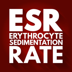 ESR - Erythrocyte Sedimentation Rate acronym, medical concept background
