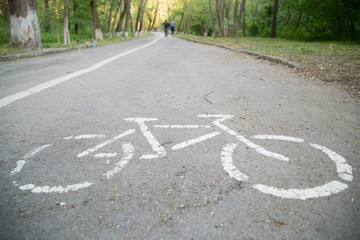 Obraz premium the image of the bike indicates that the track is intended for cyclists
