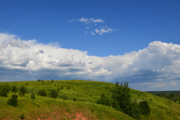 Fototapeta na wymiar summer day landscape in Russia