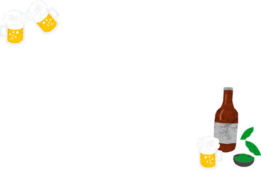 ビール枝豆三角フレーム