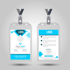 Modern & Creative ID Card Design Template. Identity badge With Photo Placeholder.	