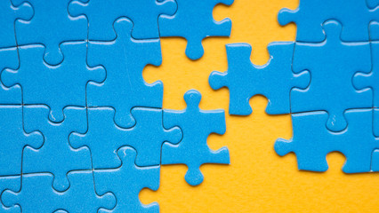 Missing puzzle pieces.Concept image of unfinished task.