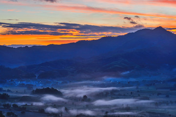 Sunrise mountain Phu Lanka Forest Park, Pong District, Phayao Province; Thailand