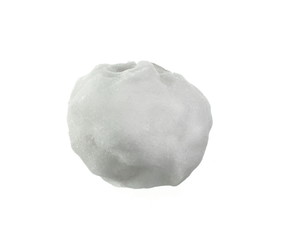 White Snowball isolated on white background.