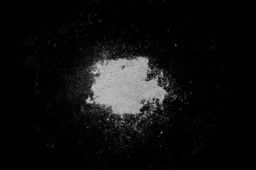 Ash explosion isolated on white background.