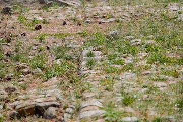 Unfinished Church in Venosa around 1000 years ago near the church of the Holy Trinity