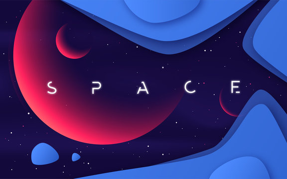 Vector background on the theme of outer space