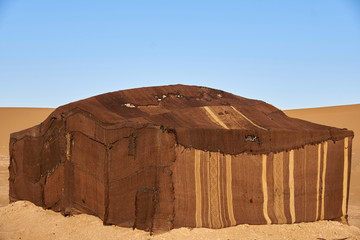 Bedouin Berber nomad tent in the desert  Morocco