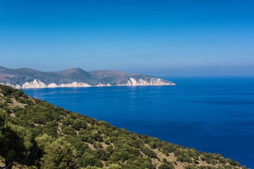 Naklejka na ściany i meble Picturesque view on Myrthos beach Greece, Kefalonia island