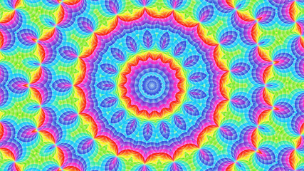 Abstract Colorful Kaleidoscope Background. Unique Multicolor Kaleidoscope Texture Design
