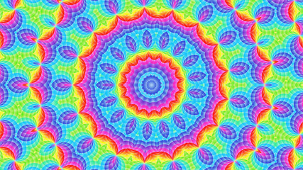Abstract Colorful Kaleidoscope Background. Unique Multicolor Kaleidoscope Texture Design