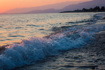 beautiful sunset by the sea