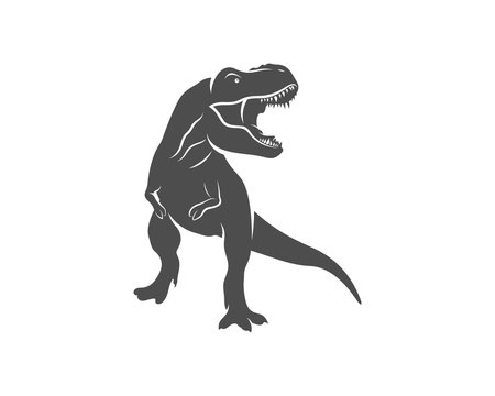 T rex logo design template. vector illustration