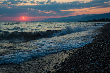 beautiful sunset by the sea