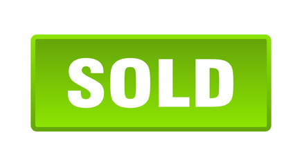 sold button. sold square green push button
