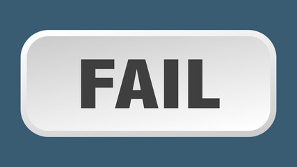 fail button. fail square 3d push button