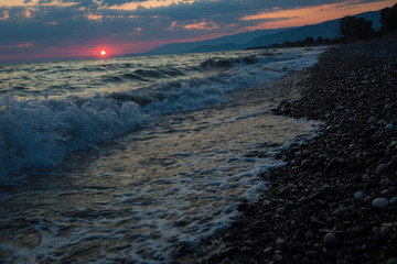 beautiful sunset by the sea