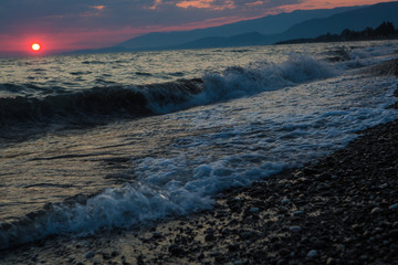 beautiful sunset by the sea